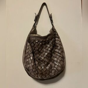 Preloved Fiore Chocolate Leather Handbag